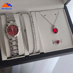 ست ساعت زنانه، گردنبند، انگشتر و دستبند