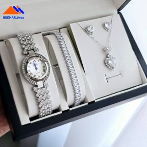 ست ساعت نگینی مجلسی، گردنبند و دستبند